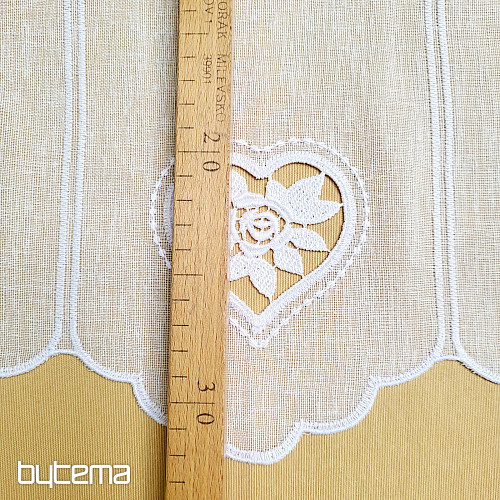 Stained glass curtain WHITE HEART