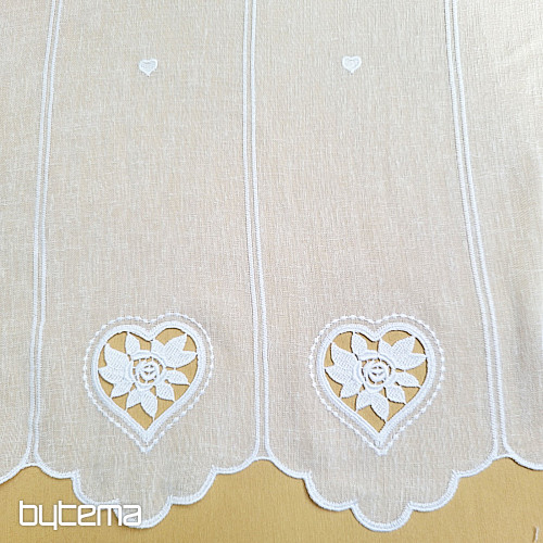 Stained glass curtain WHITE HEART