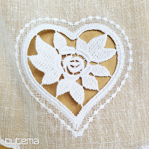 Stained glass curtain WHITE HEART