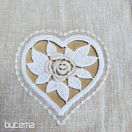 Stained glass curtain HEART BEIGE