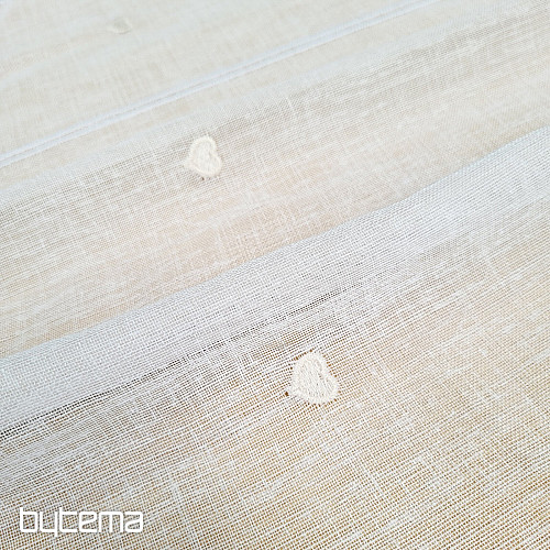 Stained glass curtain HEART BEIGE