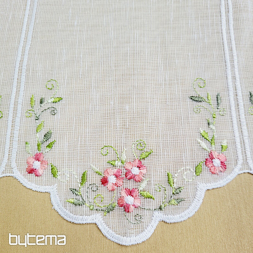 Stained glass curtain PINK FLOWERS