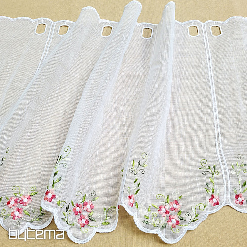 Stained glass curtain PINK FLOWERS