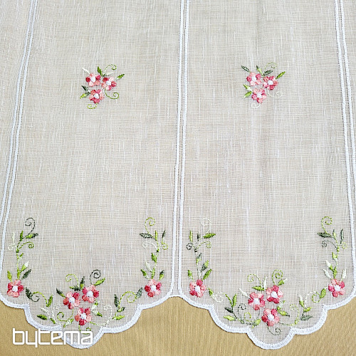 Stained glass curtain PINK FLOWERS
