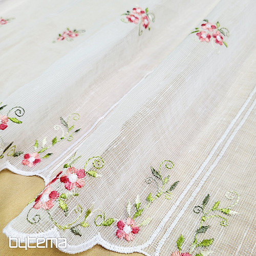 Stained glass curtain PINK FLOWERS