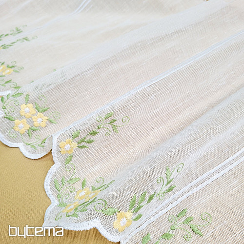 Stained glass curtain YELLOW FLOWERS