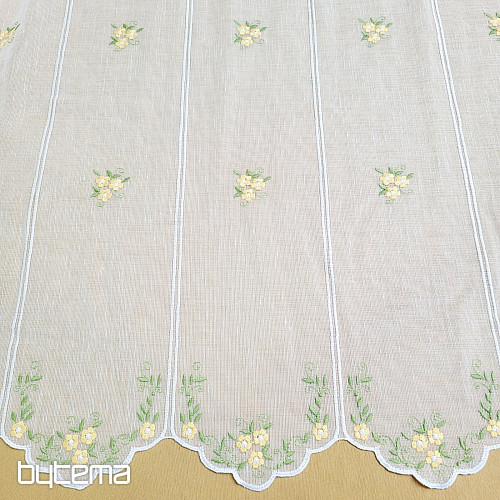 Stained glass curtain YELLOW FLOWERS