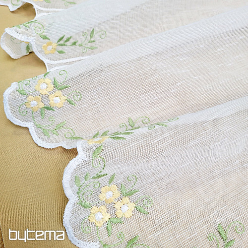 Stained glass curtain YELLOW FLOWERS