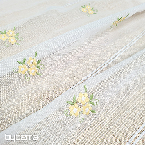 Stained glass curtain YELLOW FLOWERS