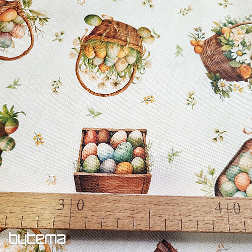 Decorative fabric COLORED EGGS
