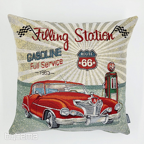 Tapestry pillowcase FILLING STATION ROUTE 66