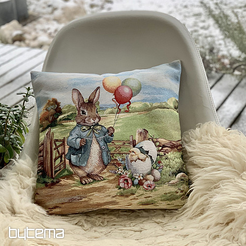 Tapestry pillowcase RABBIT WITH BALLOONS