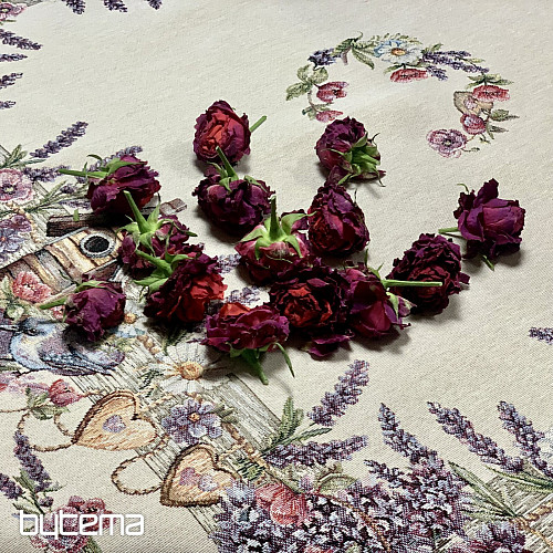 Tapestry tablecloth and scarf BIRDHOUSE