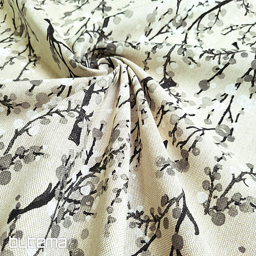 Decorative fabric TREE BUBBLES GREY