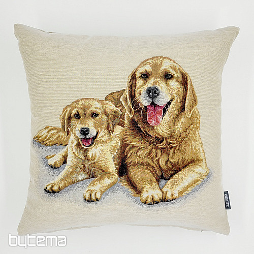 Tapestry pillowcase LABRADOR AND PUPPY