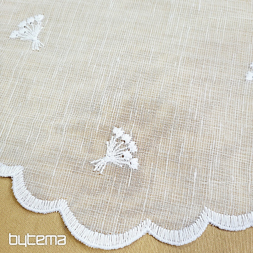 Stained glass curtain TULIPS MINI WHITE