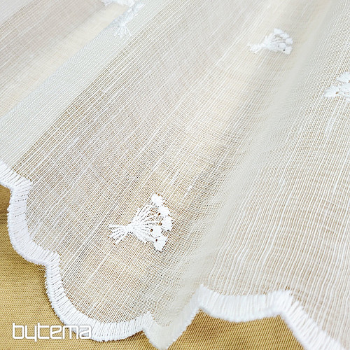 Stained glass curtain TULIPS MINI WHITE