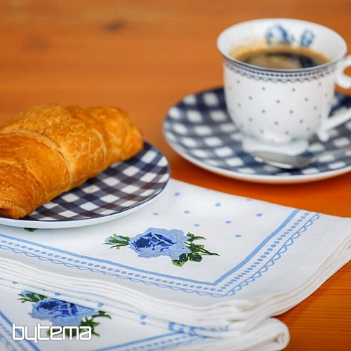 GRANDMA'S Towels Blue Roses