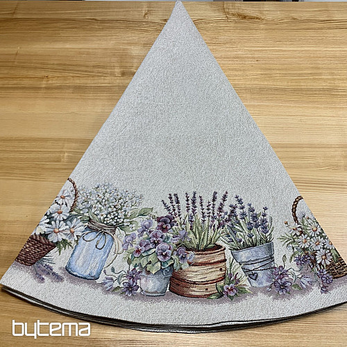 Tapestry tablecloth round BEAUTY IN THE CART
