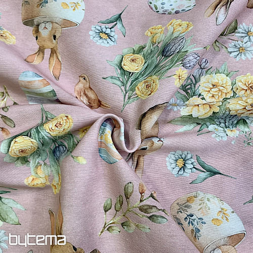 Decorative fabric BUNNY LONNIE pink