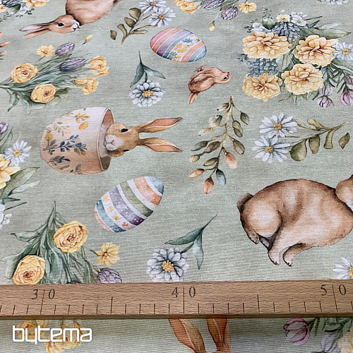 Decorative fabric BUNNY LONNIE green