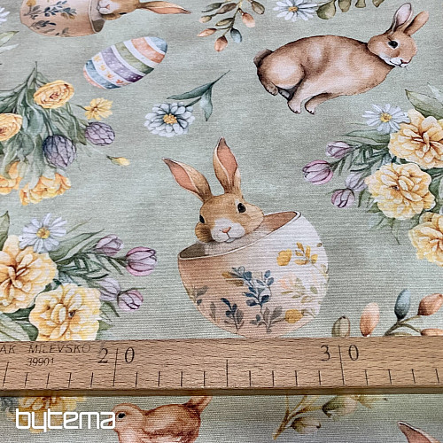 Decorative fabric BUNNY LONNIE green
