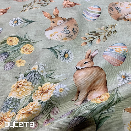 Decorative fabric BUNNY LONNIE green