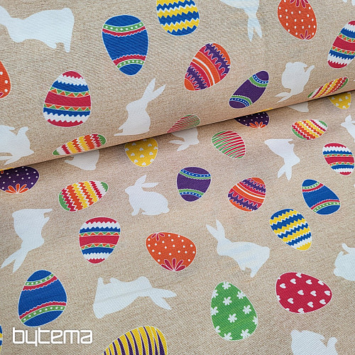 Decorative fabric EGGS AND BUNNY