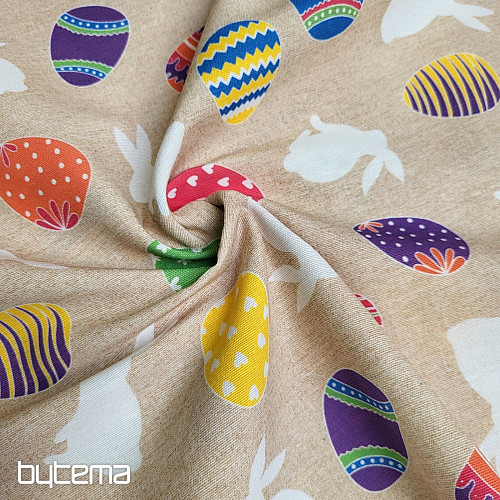 Decorative fabric EGGS AND BUNNY