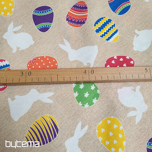 Decorative fabric EGGS AND BUNNY