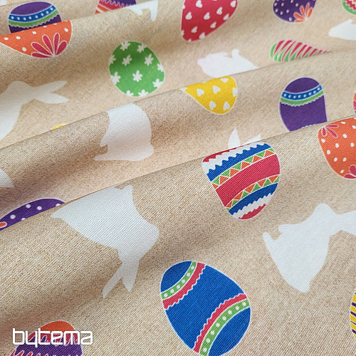Decorative fabric EGGS AND BUNNY