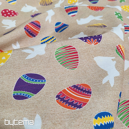 Decorative fabric EGGS AND BUNNY