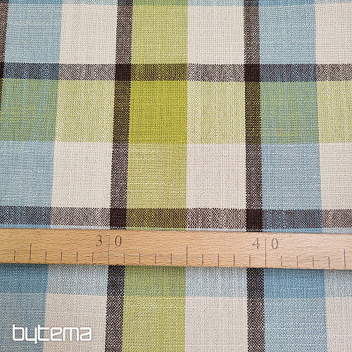 Decorative fabric ATILA BLUE GREEN