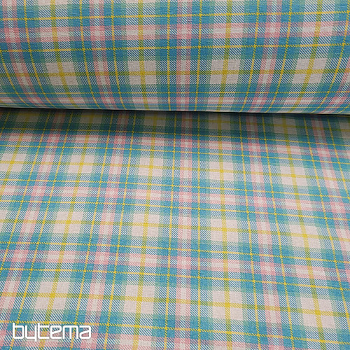 Decorative fabric DEMER GREEN PINK