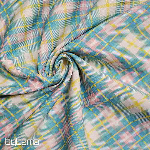 Decorative fabric DEMER GREEN PINK