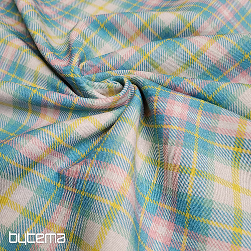 Decorative fabric DEMER GREEN PINK