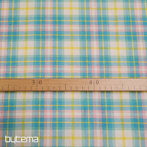 Decorative fabric DEMER GREEN PINK