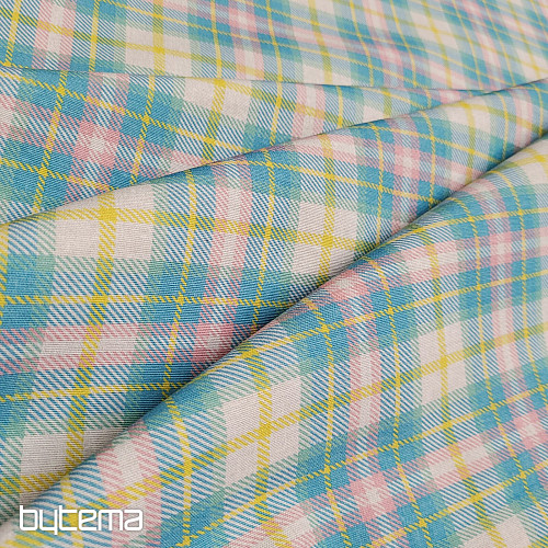 Decorative fabric DEMER GREEN PINK