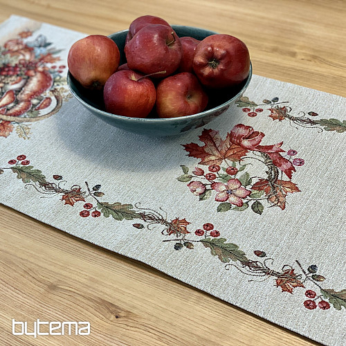 Tapestry tablecloth and scarf MUSHROOMS IN THE CART