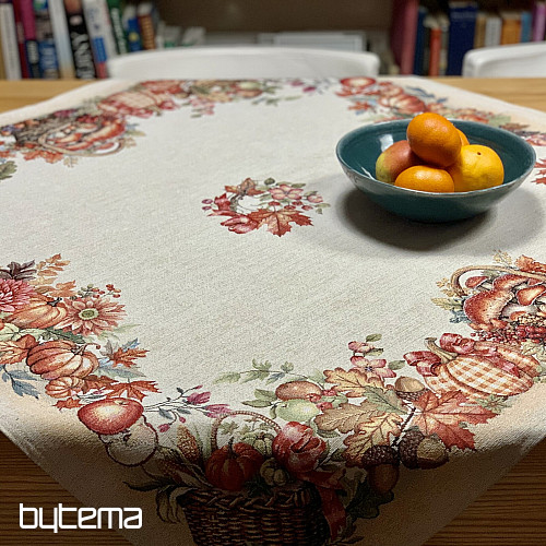 Tapestry tablecloth and scarf MUSHROOMS IN THE CART