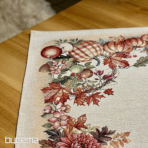 Tapestry tablecloth and scarf MUSHROOMS IN THE CART