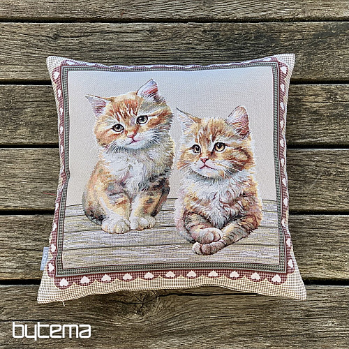 Tapestry pillowcase CATS IN A FRAME