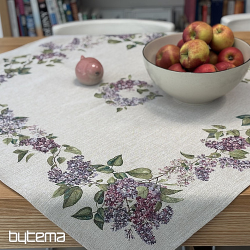 Gobelin tablecloth and scarf LILAC