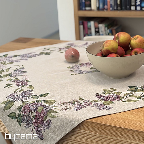 Gobelin tablecloth and scarf LILAC