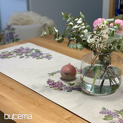 Gobelin tablecloth and scarf LILAC