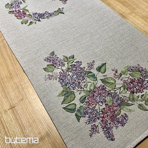 Gobelin tablecloth and scarf LILAC