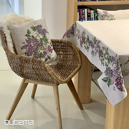 Gobelin tablecloth and scarf LILAC