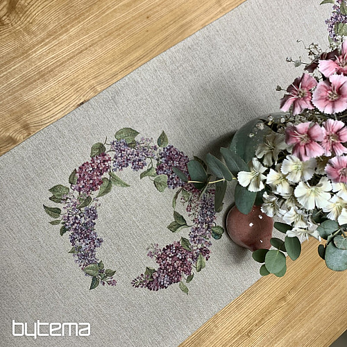 Gobelin tablecloth and scarf LILAC