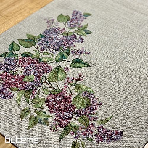 Gobelin tablecloth and scarf LILAC