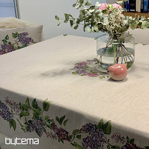 Gobelin tablecloth and scarf LILAC